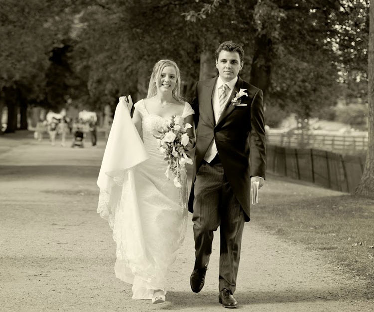 George and Jo's Wedding Reception at The Perch, Oxfordshire with Down for the Count, London Swing Function Band