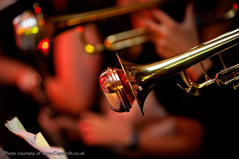 Function band Down for the Count performing at Anthony and Becky's Wedding Reception at Pinewood Studios, Buckinghamshire.  Photo courtesy of Capture It.