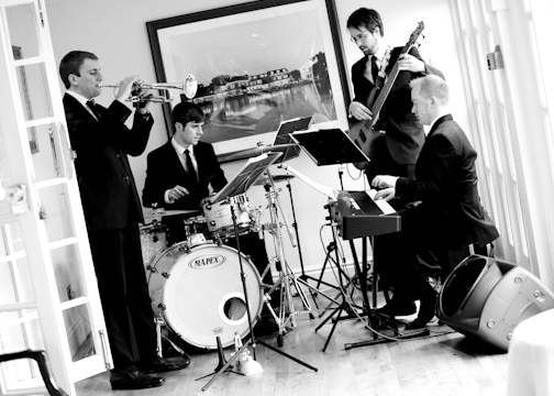 Rosalind & Oliver's Wedding Reception with Swing band Down for the Count at The Compleat Angler, Marlow-on-Thames, Buckinghamshire.  Photo courtesy of Brown Box Photography (www.brownboxphotography.co.uk).