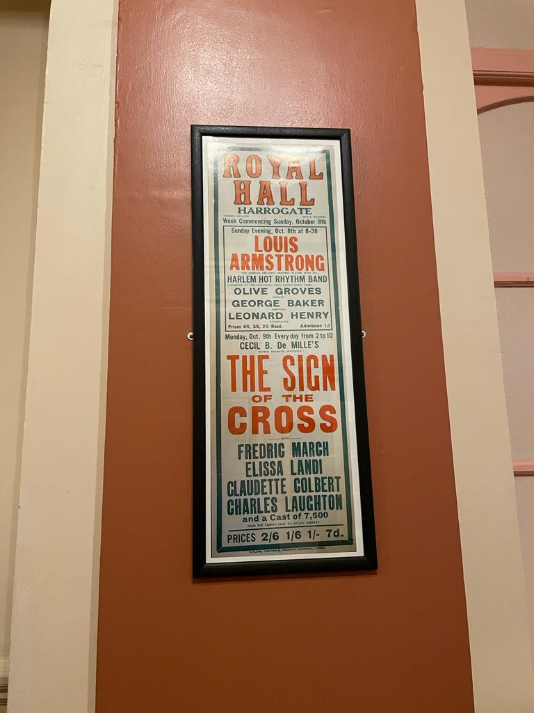 The Louis Armstrong poster at The Royal Hall, Harrogate