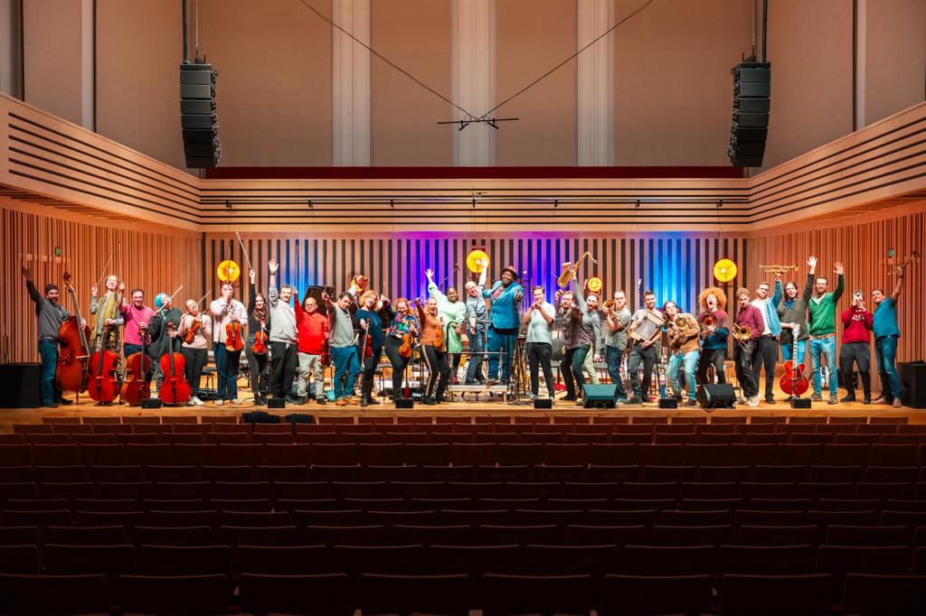 The Down for the Count Orchestra on stage at Royal Birmingham Conservatoire