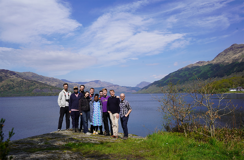 The Down for the Count All-Stars on the shores of Loch Lomond