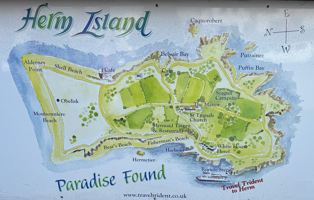 A map of Herm Island