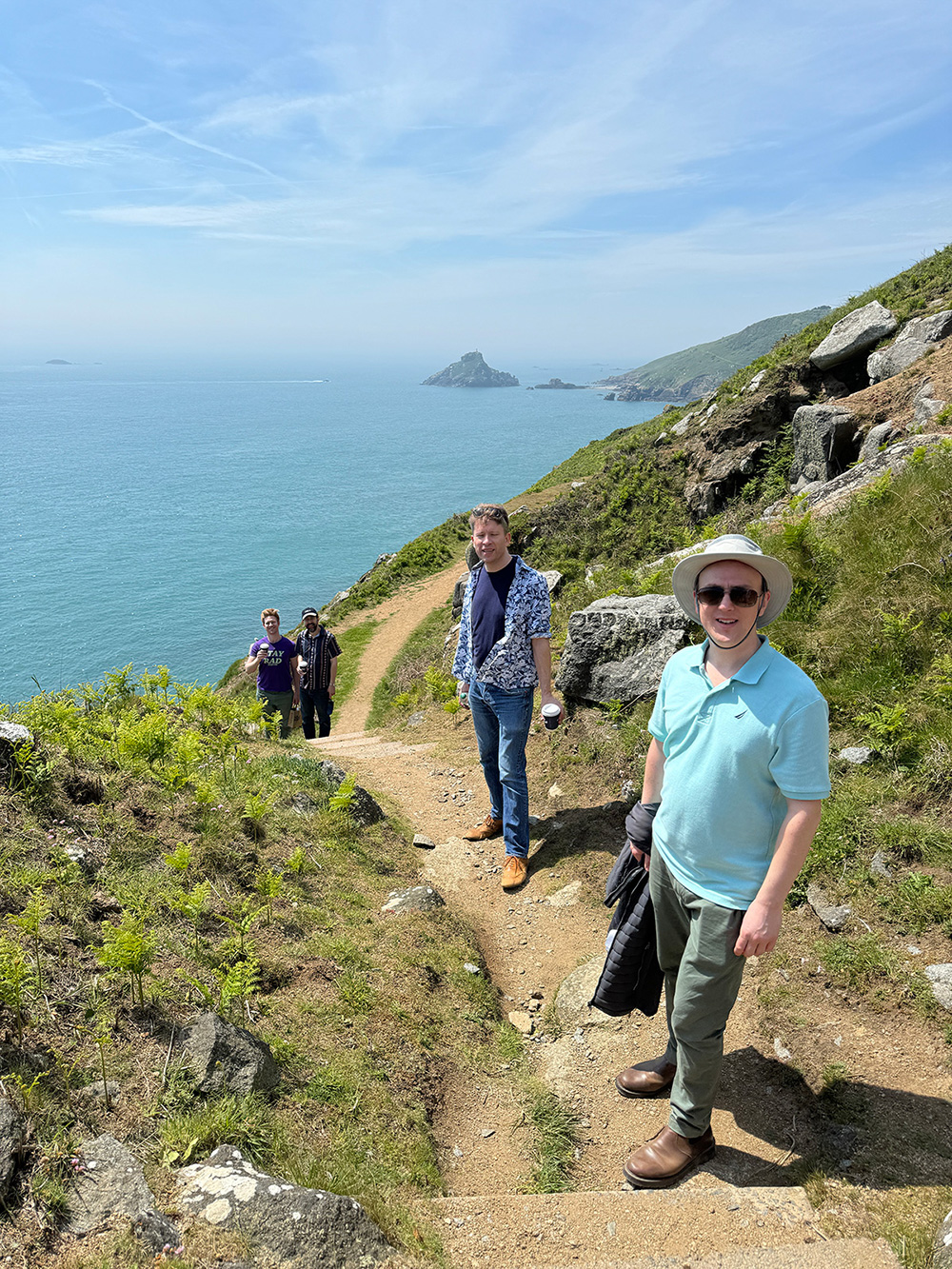 Down for the Count hiking on Herm