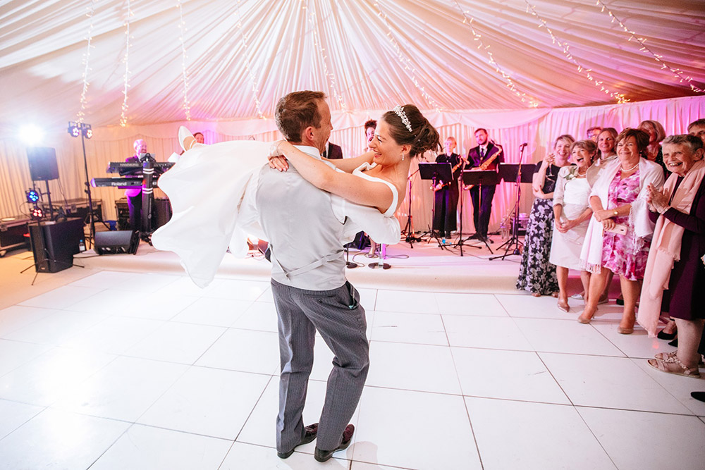 Down for the Count performing at a wedding reception