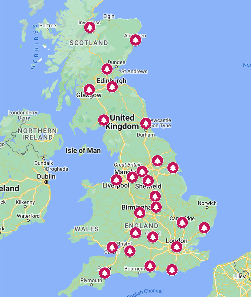 Swing Into Christmas 2024 tour map