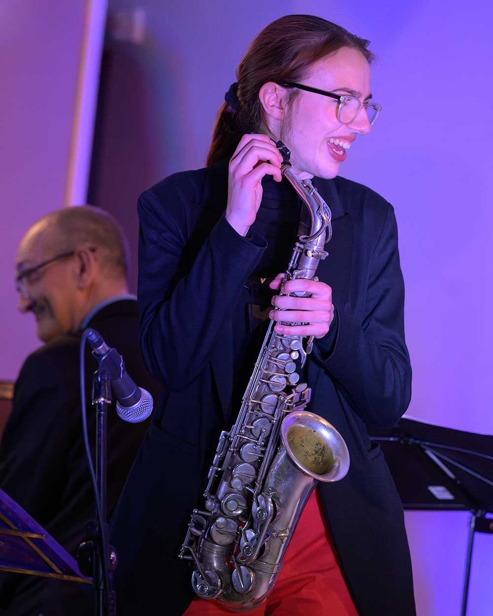 Saxophonist Alex Clarke