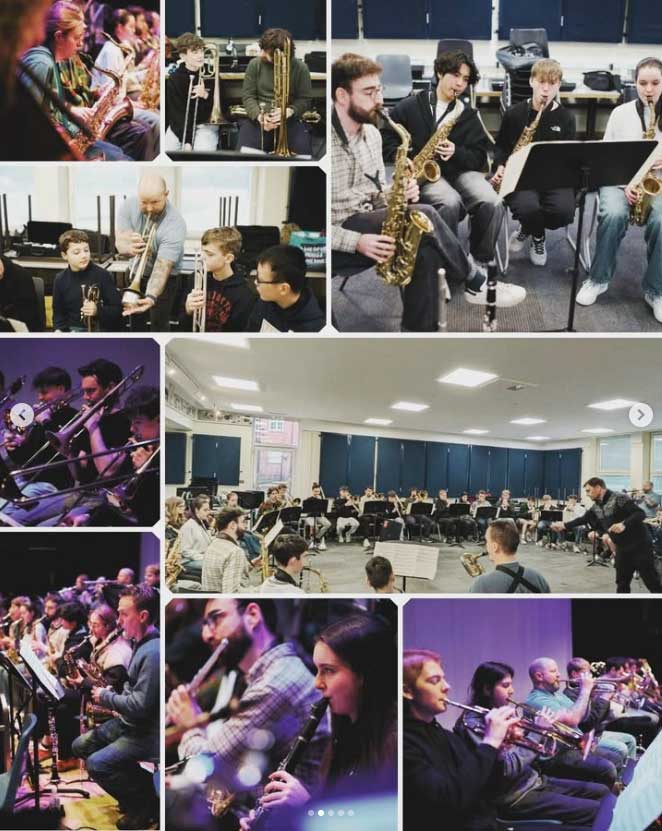 Northampton School for Boys music workshop with Down for the Count Swing Orchestra